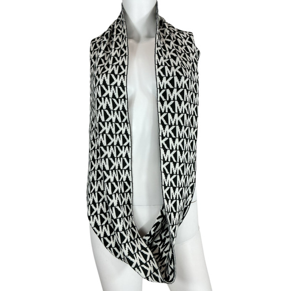 Michael Kors Accessories - Michael Kors Graphic Black And White Monogram Scarf